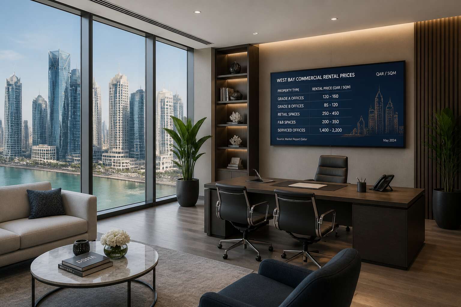 rent office qatar price